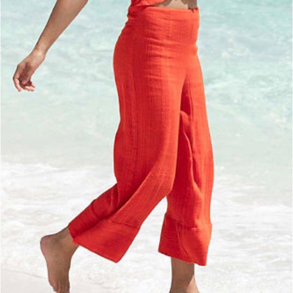 Roxy My Guy Wide Leg Cropped Pants